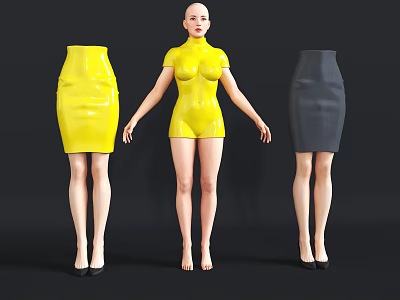 Clothing Store Model Clothing Model Women's Model High Heels Black High Heels Women's Model Skirt Business Wear 3d model