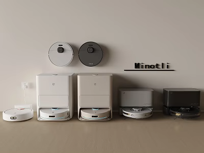 Smart Robotic Vacuum Cleaners Minetti Various Models With Modern Designs 3d model