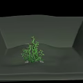 Lush Green Vines with Twisting Stems and Fresh Leaves Surrounded by Small Stones 3d model