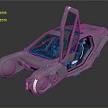 Futuristic Silver Car With Open Scissor Doors Sleek Aerodynamic Body And Modern Interior Details
