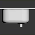 White Kitchen Sink With Integrated Drainage Board For Home Daily Use