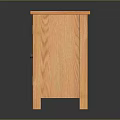 Simple Design Light Wood Wooden Cabinet With Double Doors And Metal Handles