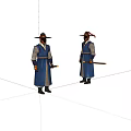 Virtual Character Ancient Swordsman 3d model