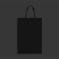Stylish Reusable Black Shopping Bag With Two Handles For Daily Use