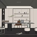 Modern study 3d model