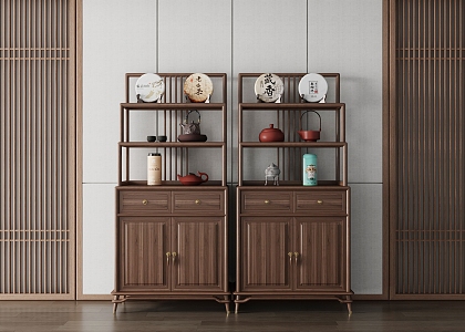 New Chinese Decorative Cabinet 3d model