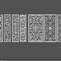 Decorative Room Dividers with Various Intricate Patterns and Ornate Designs 3d model
