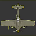 Vintage Gray Aircraft Model Featuring Yellow Wing Tips And Propeller For Cosmic Aerospace