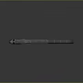 Modern Tactical Pistol With Silencer Wooden Grip Metal Body And Bullet Shells