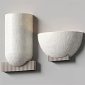 Sleek Modern Wall Lamps With Textured Surface And Metal Base Design 3d model