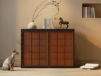 Modern Middle Ancient Entrance Cabinet Modern Middle Ancient Side Cabinet Decorative Cabinet Bucket Cabinet Sideboard 3d model