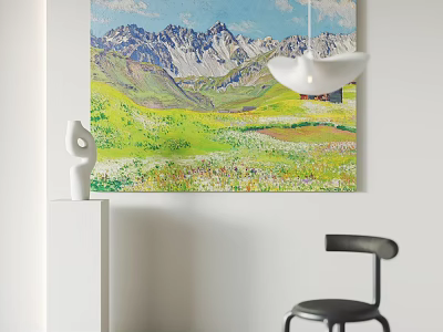 Modern Landscape Painting Decorative Painting Hanging Painting 3d model