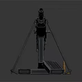 Military Machine Gun With Tripod Stand Detachable Magazine Scope And Ammunition Box