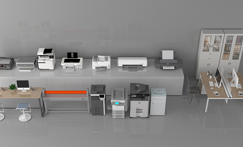 Modern Printer Picture Shop 3d model