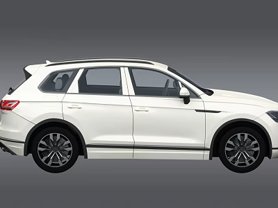 White SUV Car With Modern Sleek Exterior Design Alloy Wheels And Roof Rails 3d model
