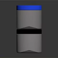 Transparent Plastic Jars With Different Colored Lids Stacked On Reflective Surface