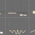 Sleek Modern Chandeliers Featuring Geometric Lines Curved Shapes And LED Lights