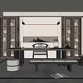 New Chinese Style Study 3d model
