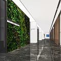 Modern aisle company aisle corridor display area aisle display office aisle enterprise corridor office building corridor 3d model