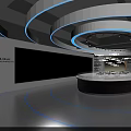 Modern School Innovative Learning Space With Wooden Tables Digital Screens And Bookshelves