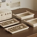 Minimalist Wooden Decorative Ornament Sets With Storage Trays For Desktop Organization