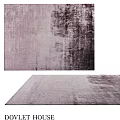 Soft Light Purple Square Rug With Dark Gray Distressed Pattern For Home Decor