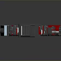 Futuristic Sci-Fi Weapon With Gray Red Design Tactical Scope And Sleek Metallic Finish