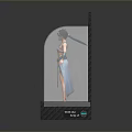 Aqua Wizard Female Character In Display Package With Blue Background And Soccer Ball
