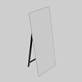 Sleek Full Length Floor Mirror With Black Stand Modern Minimalist Home Decor