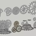 Intricate Metal Clock Gears With Different Sizes Shapes And Ornate Designs