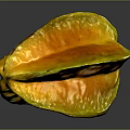 Sliced Star Fruit With Vibrant Yellow Flesh And Shiny Skin On Dark Background