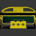 Yellow Medical Stretcher With Black Handles And Wheels For Emergency Use