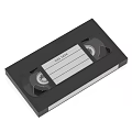 Vintage Black VHS Tape Retro Digital Media Storage Electronic Cassette Device Product