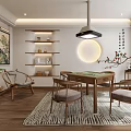 Elegant New Chinese Style Hotel Chess And Card Room Interior With Cozy Wooden Furniture