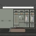 Modern Cloakroom 3d model