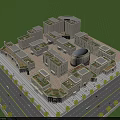 Modern Industrial Plant Aerial View With Multiple Buildings Green Roofs and Surrounding Trees