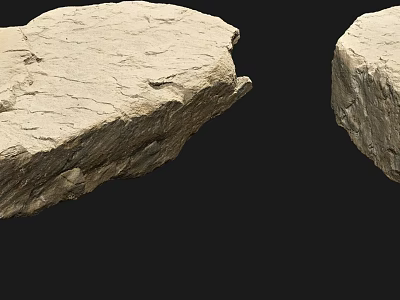 Natural Stone And Wood Decorative Elements With Rustic Texture For Home Interior Design 3d model