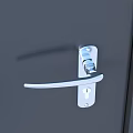 Black Modern Hinged Door With Sleek Design And Metal Lock For Home Interior