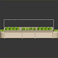 Vegetable Display Shelf With Transparent Glass Cover And Multiple Compartments For Green Vegetables