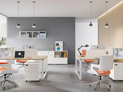modern public office area office space 3d model