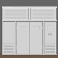 White Industrial Electrical Cabinet Structure With Multiple Doors And Ventilated Panels