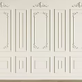 Decorative Line Patterns on White Interior Panels With Various Frame Designs 3d model