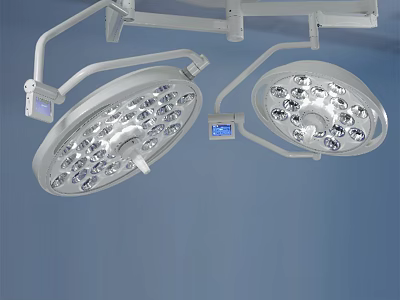Double Head LED Surgical Lights With Digital Display For Operating Room Medical Equipment 3d model