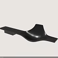 Modern Landscape Seats With Sleek Curved Design In Black And White For Outdoor Use