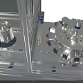 Industrial Equipment With 1700mm Transparent Glass Enclosure And Mechanical Components