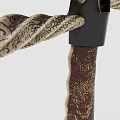 Traditional Chinese Pipa As Home Living Accessory With Wooden Body And Blue White Pattern Band