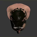 3D Male Character Human Head Model with Detailed Realistic Facial Features and Anatomical Accuracy