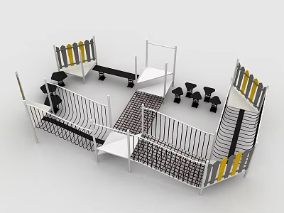 fitness platform pe board platform 3d model