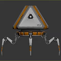 Modern machine spider robot spider robot quadruped robot assistant 3d model