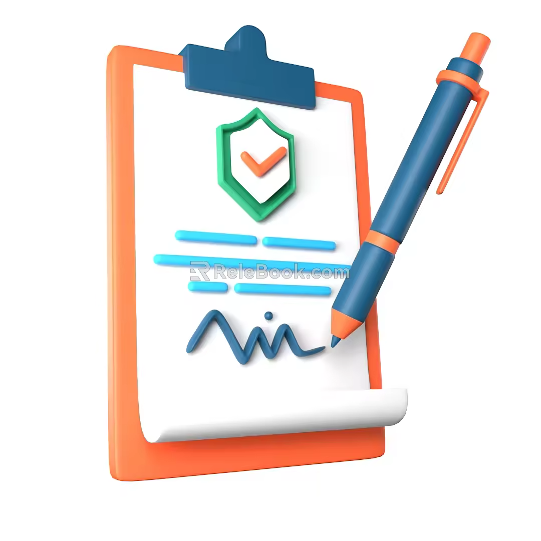 Modern Record Book Record Form Cartoon Record Form 3d model